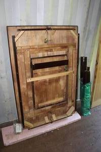 lot 311 image: Wood Dining Table Top (unassembled)  with Legs