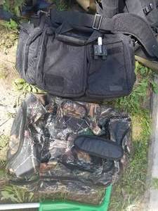 lot 441 image: Camouflage Duffel Bag, Black Book Bag
