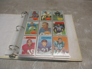 Binder of Vintage Football Cards
