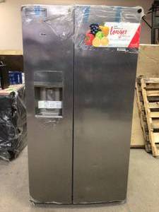 Frigidaire� 22.1 Cu Ft Side-By-Side Refrigerator damaged hinge in working condition