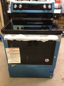 6.4 cu. ft. Electric Range with Self-Cleaning Convection Oven in Stainless Steel by KitchenAid DENTED ON  BOTTOM SEE PICTURES