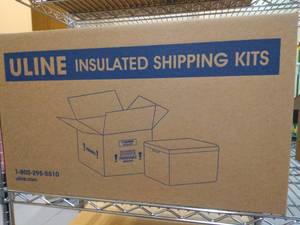 lot 130 image: MSRP $100 Lot Of 3&nbspUline Perishable&nbspInsulated Foam Shipping Kits - NEW