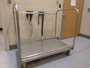 lot 75 image: Large Steel Platform Transport Cart - Great Condition
