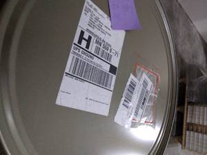 lot 93 image: Metal Cardboard Shipping Drum - Great Condition