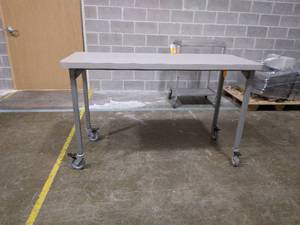 lot 103 image: Laminate Top Mobile Work Table - Great Condition