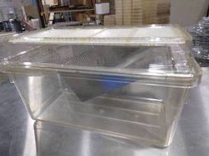 lot 108 image: WOW MSRP $500 Each This Lot Includes 10 (MSRP $5000) Of The Rat Caging Systems (1 Of These Are Picture But You Will Receive 10 Of These) With Nalgene Box Bottom, Sectioned Wire Top & Microisolator Reusable Filtered Top - Excellent Condition