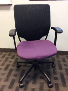 lot 147 image: MSRP $600 High Quality Harter Anthro KB Knit Back Designer Ergonomic Task Office Chair - Very Good Condition