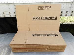 lot 53 image: Lot of 20 Made In America Corrugated Shipping Boxes