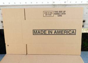 lot 54 image: Lot of 20 Made In America Corrugated Shipping Boxes