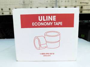lot 185 image: Case of Uline 3 Inch Wide 2 Mil Clear Economy Tape