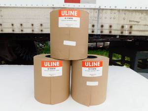 lot 176 image: Set of 3 Uline 30 lb 9 Inch Kraft Paper Rolls