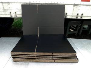 lot 202 image: Lot of 17 Corrugated Black Shipping Boxes