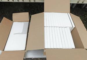 lot 211 image: Lot of Uline Deluxe White Gift Boxes - Open Cases