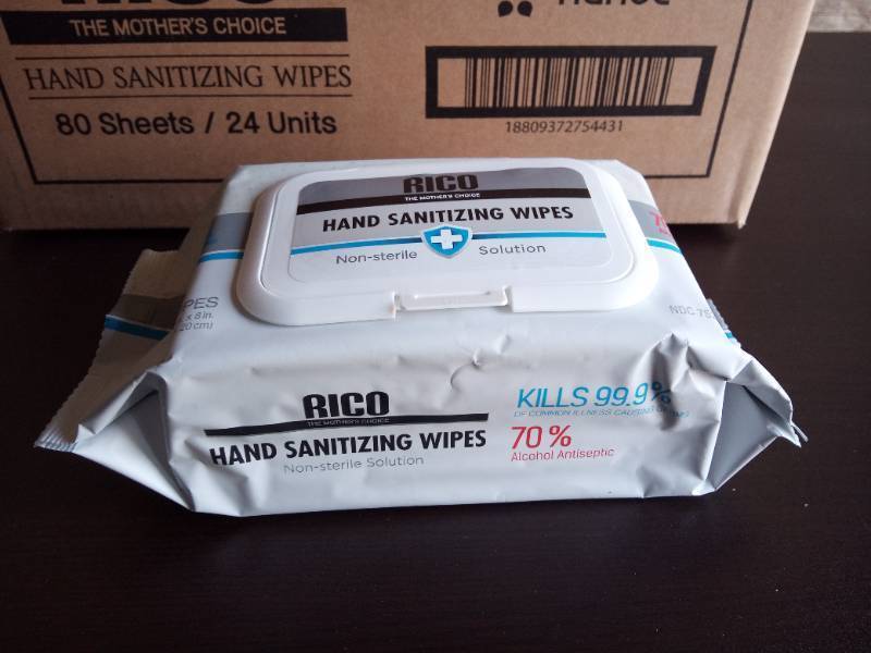 lot 22 image: Rico Hand sanitizing wipes (Case pack 24)