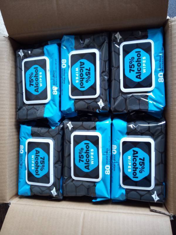 lot 539 image: Nuvik 75% Alcohol Wipes (Case Pack 24)