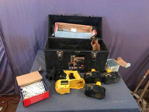 DeWalt 18 Volt Hammer Drill with 3 Batteries & Supplies