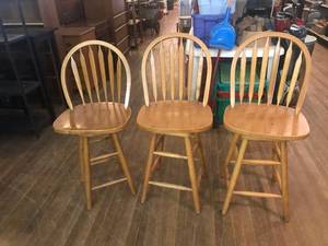 3 Swivel Bar Stools