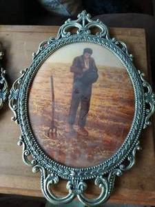 Two Framed Curved Glass Artwork