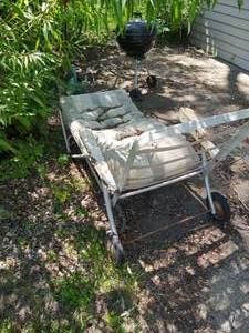 Grill and Lawn Chair