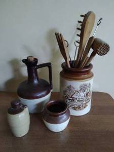 Collection of Vintage Stoneware Items