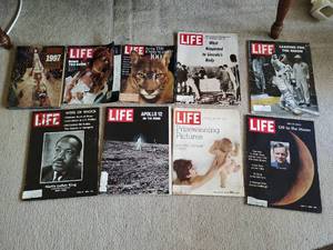 Collection of Vintage LIFE Magazines and TIME Book