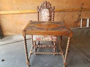 Antique English Oak Chair and Table Set