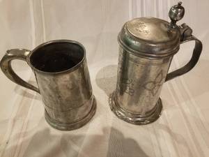 Antique Pewter Tankards