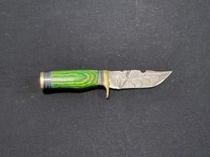 Custom Damascus Steel Blade Hunting Knife