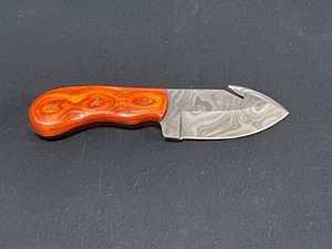 Custom Damascus Steel Blade Gut Hook Knife