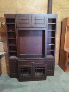 Walnut office cabinets