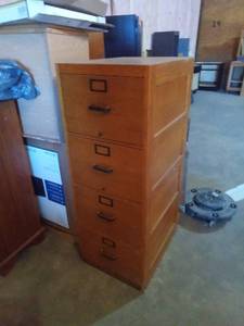 Vintage oak filing cabinet