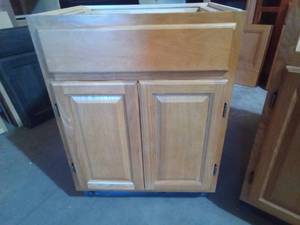 Oak sink bases and vanity base
