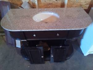 48 in vanity with granite top and sink