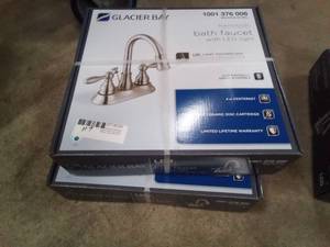Bath faucet with LED light