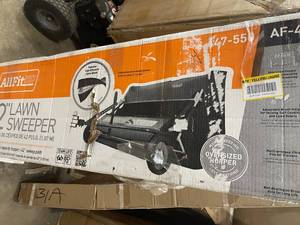 AllFitHD 42 in. 22 cu. ft. Lawn Sweeper missing cover review picture carefully
