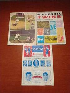 3 1960s Twins ProgramsYearbooks - Several Autographs