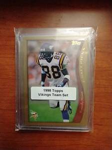 1998 Topps Vikings Team Set - Moss Rookie