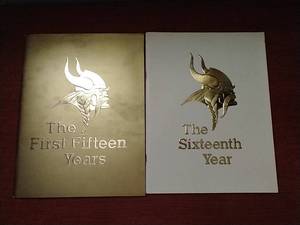 2 Vintage (1970s) Minnesota Vikings Commemorative Books