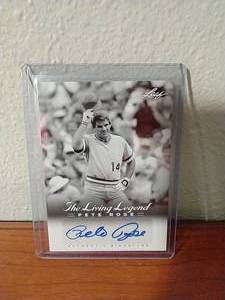 Leaf Authenticated Autographed Pete Rose Card