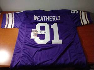Stephen Weatherly Signed Vikings Jersey wCOA