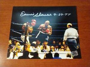 Earnie Shavers Autographed Picture - Ali Bout