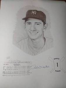 Billy Martin Sketch Poster - Signed by Artist & Martin
