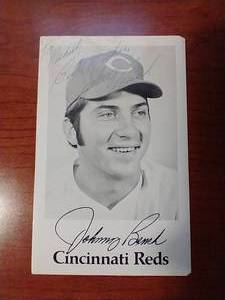 Signed Johnny Bench Card