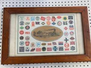 lot 44 image: Vintage Frame Railroad Picture 15  X 24