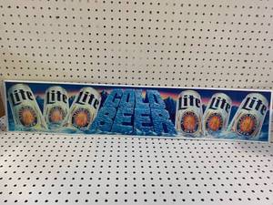 lot 67 image: Vintage Miller Lite Metal Sign 8 X 40