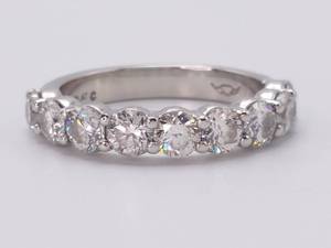 lot 6 image: Exceptionally Fine Martin Flyer FlyerFit Designer 1.60 Carat Diamond Band  Ring in Platinum