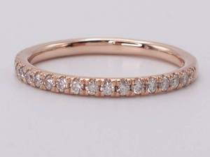 lot 29 image: 15 Carat Diamond Stacking Estate Ring  Band in 14k Rose Gold