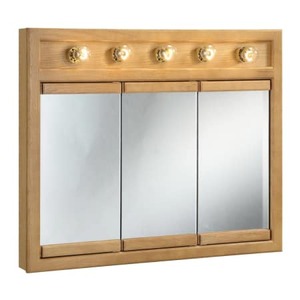 Lighted Tri-View Medicine Cabinet