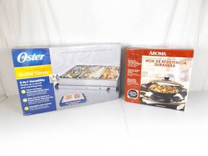 lot 10 image: New in Box Oster Buffet and Aroma Wok