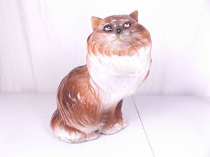 lot 17 image: Large 13 Painted CONCRETE Cat and Kitten Garden Statues